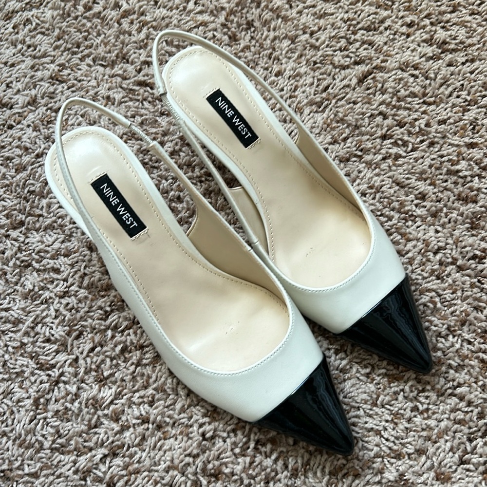 Nine West Cap Toe Slingback Pumps